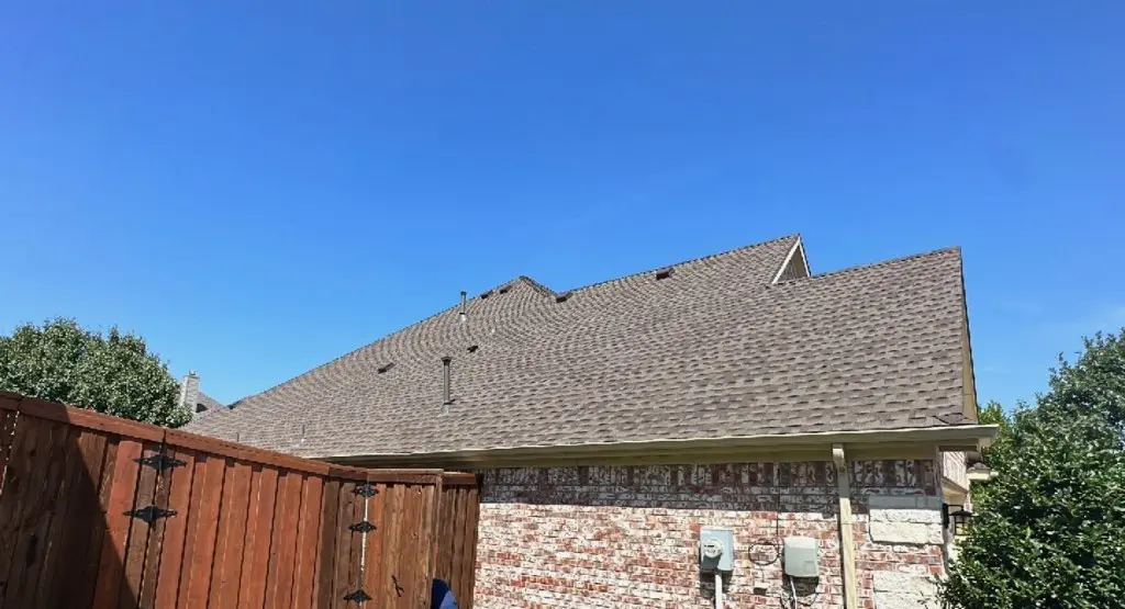 Completed roof replacement project in Wall